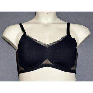 Honeylove Crossover Bra 38B/C Black Wireless Removeable Pads Comfort Leisure Bra